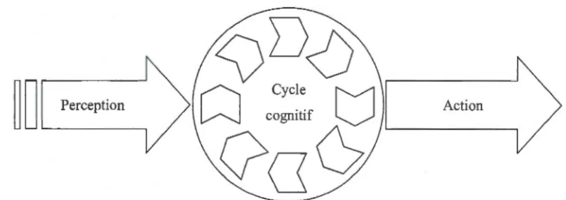 Figure 1.3  Situation du cycle cognitif chez  1  'agent 