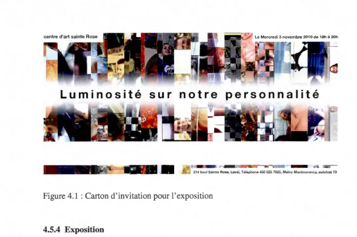 Figure 4.1  : Carton d' invitation pour l'exposition 