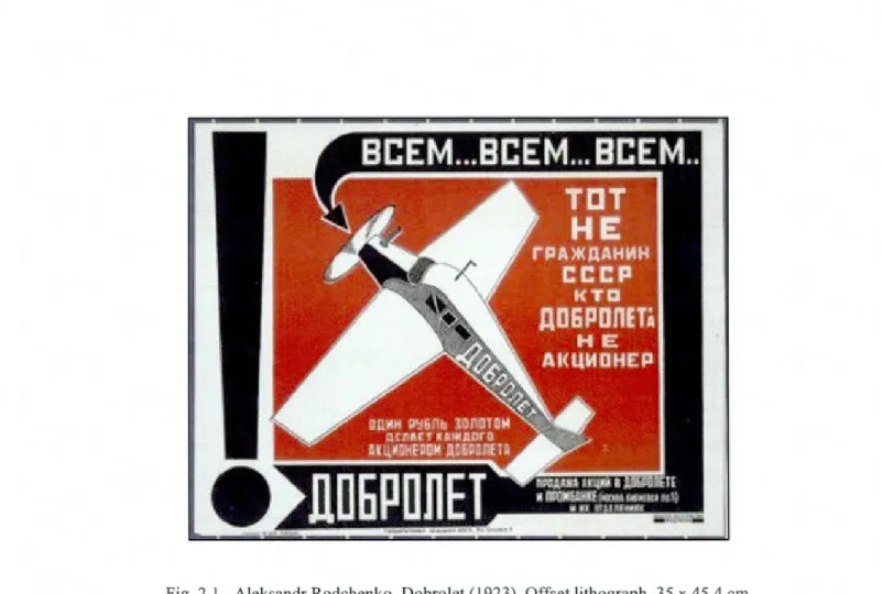 Fig.  2.1.  Aleksandr Rodchenko . Dobro  let (  1923). Offset lith ograph, 35  x 45.4 c m