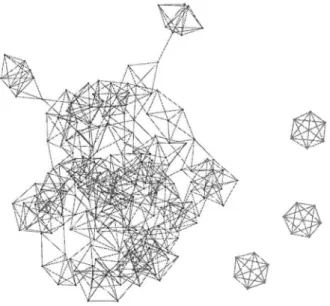 Figure 2.8  Illustration du graphe généré par le  modèle de Jin , Girvan et Newman. 