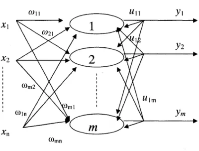 Fig 2.6: Single Layer Competitive Network 
