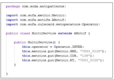 Figure 6. The Snapshot of the generated code for the Multi Service.
