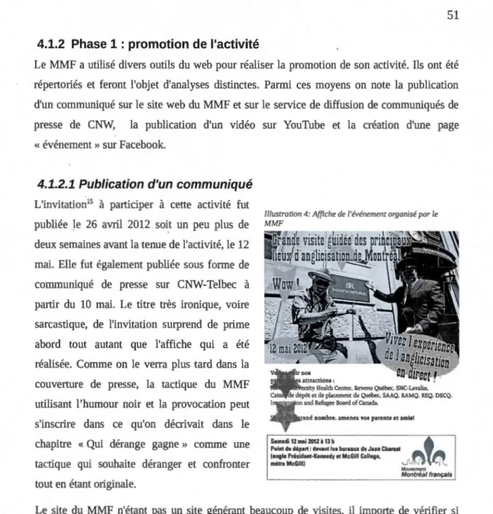 Illustration 4: A ffiche de l'événement organisé  par le  MMF 