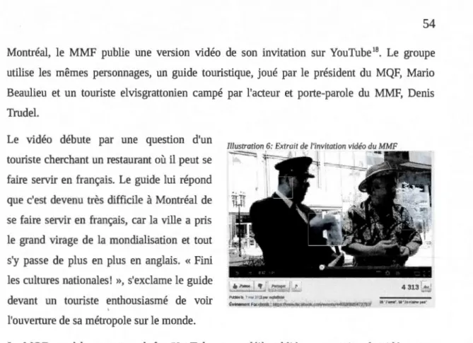 Illustration 6: Extrait de l'invitation vidéo du MMF 