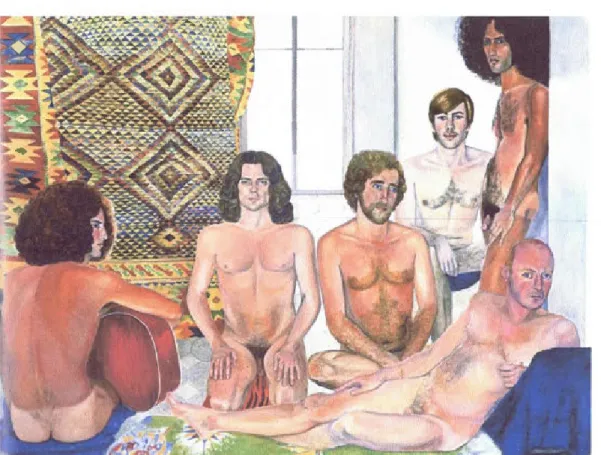 Figure 3.5  Sylvia Sleigh,  The  Turkish Bath,  1973, huile sur toile,  SMART Museum of  Art of the University of Chicago 