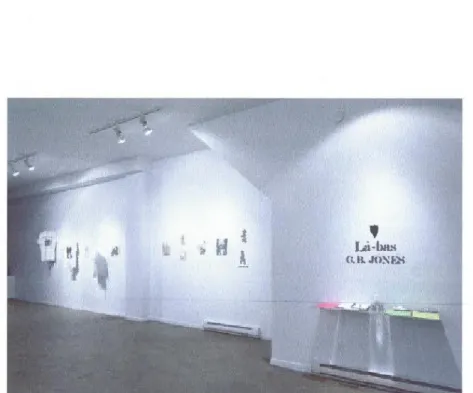 Figure 4.11 , Vue de  l' exposition Là-bas de G.B Jones présentée à La Centrale Galerie  Powerhouse, Montréal, 8 août au 7 septembre 2008 