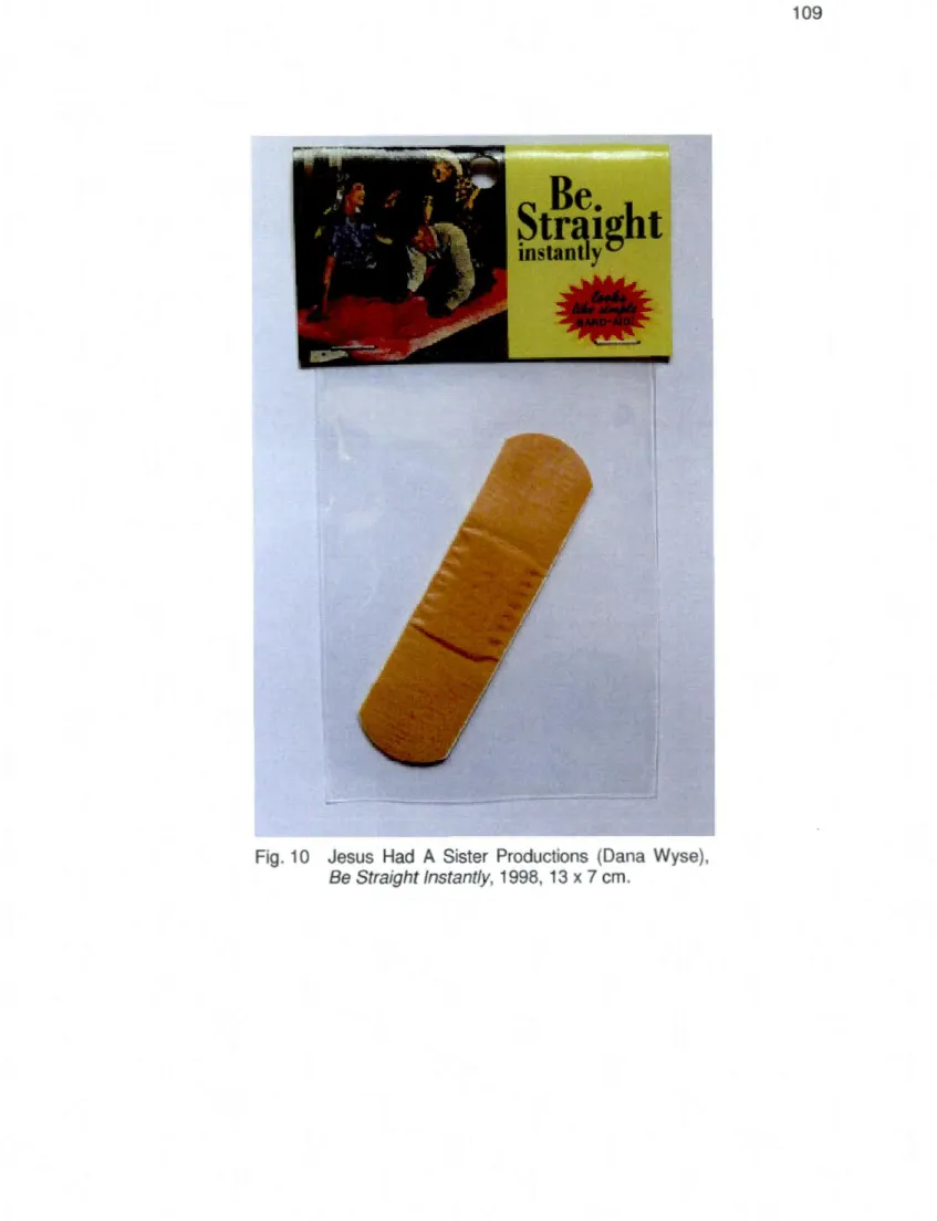 Fig . 10  Jesus  Had  A  Sister  Productions  (Dana  Wyse),  Be Straight Instant/y, 1998,  13  x  7  cm 