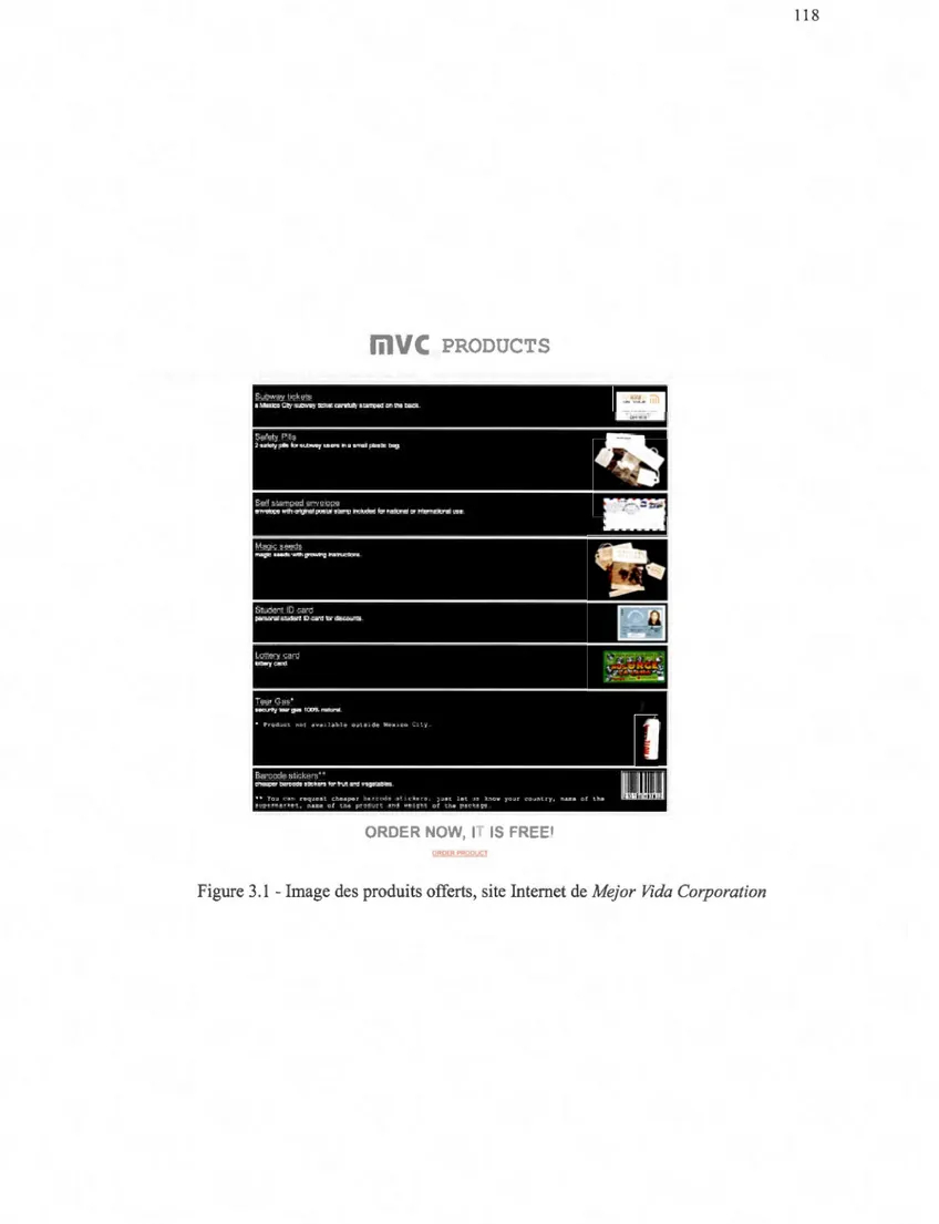 Figure 3.1  -Image des  produits offerts, site Internet de  Mejor  Vida  Corporation 