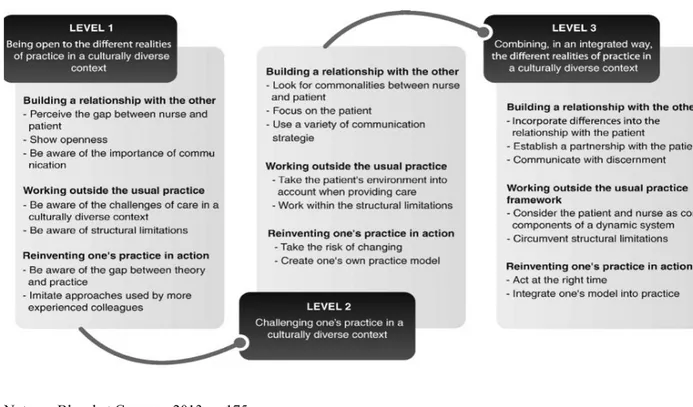 Figure 4.  Les trois niveaux de développement de la compétence culturelle 