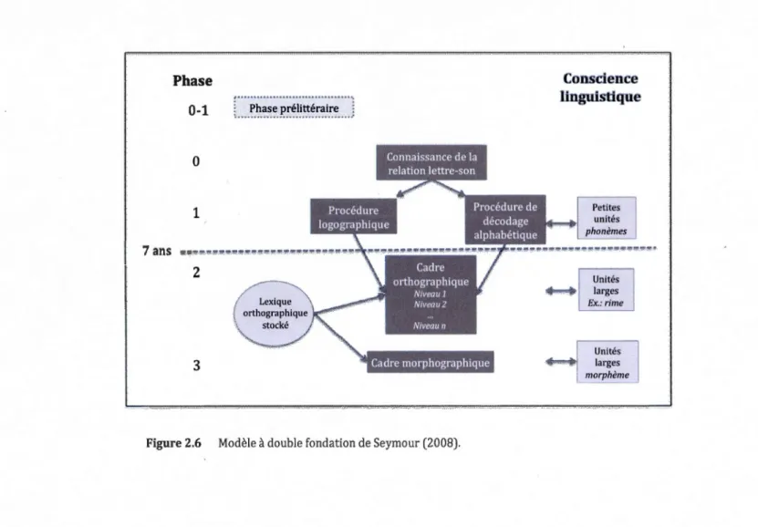 Figure 2.6  Modèle  à  double fondation de Seymour (2008) . 