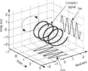 Figure 7. Représentation graphique d'un signal complexe                  en fonction du  temps t