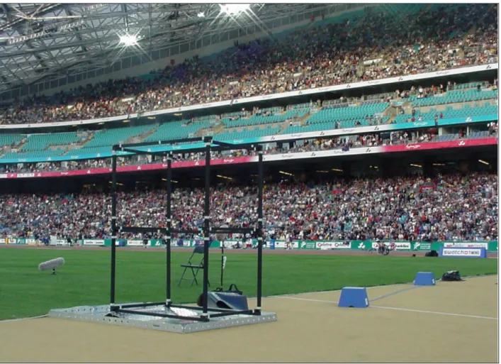 Figure 6. Calibration frame used for 3D reconstruction of kinematic data collected during world-class  events