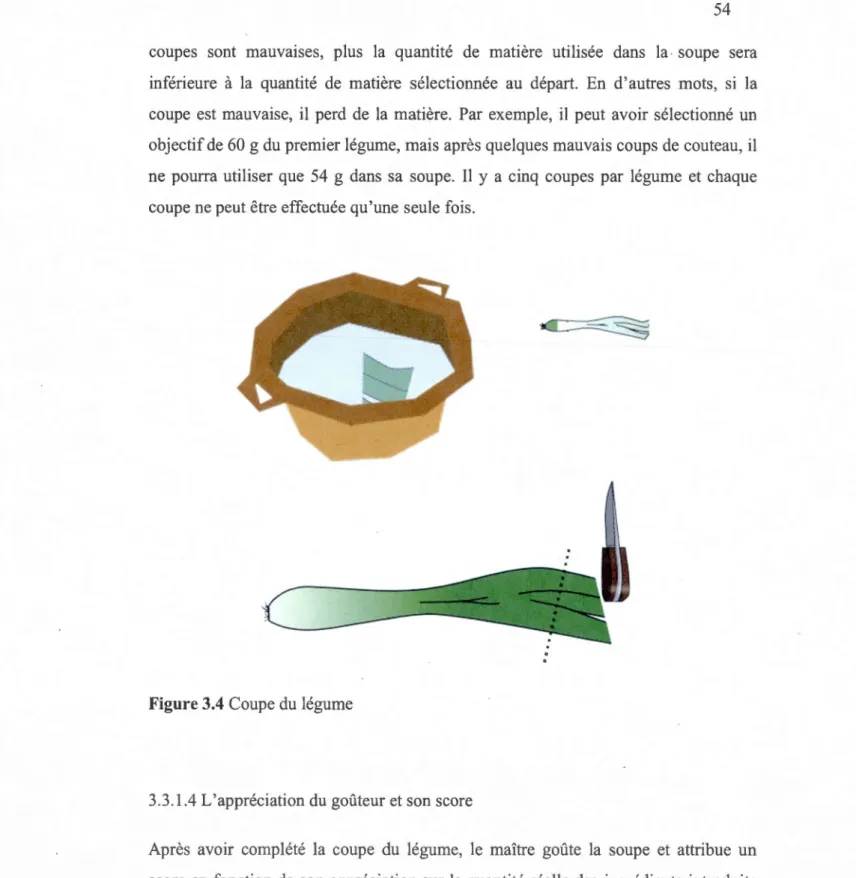 Figure 3.4 Coupe du  légume 