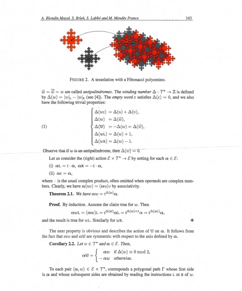 FIGURE 2 .  A  tesselation with a Fibonacci polyornino. 