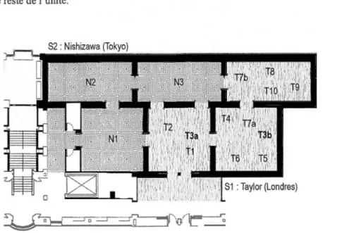 Figure  2.2 identification des  unités au plan des salles du musée 