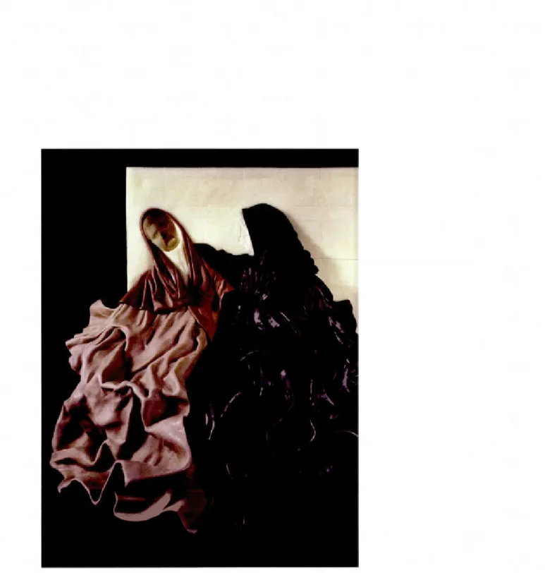 Figure  1.4  Pascal  Convert,  Madone  de  Bentalha,  2001-2002.  Sculpture  en  cire  polychrome  sur  plateforme  en  bois
