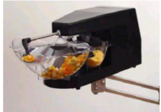Figure 1.13  Deux assistances robotique spéciques à l'alimentation proposant une solution complète incluant l'assiette et la cuillère.