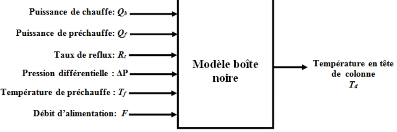 Figure 3.4- Schéma fonctionnel du modèle boîte noire de la colonne 