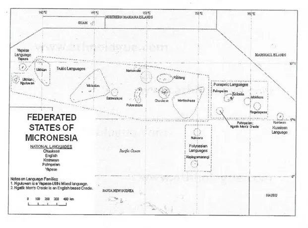 Figure  1.1  Map  of  Micronesia  (from  Lewis,  M.  Paul  (ed.),  2009 .  Ethnologue: 