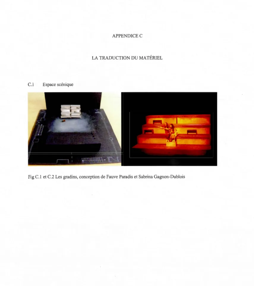 Fig C.l  et C.2 Les gradins, conception de Fauve Paradis et Sabrina Gagnon-Dublois 