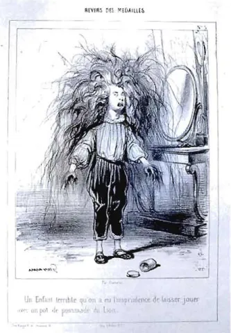 Figure 2.1  Paul  Gavarni, «Revers de  médaille.  Un  enfant terrible »,  publié pour la  première fois  dans  La caricature,  1840