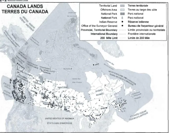 Figure 1.3.  Les terres du Canada 