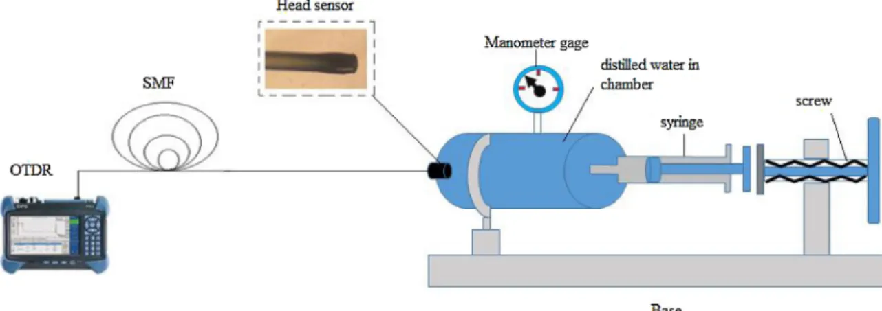Fig. 8. Illustration of the principle showing the calibration of the sensor under pressure[20].