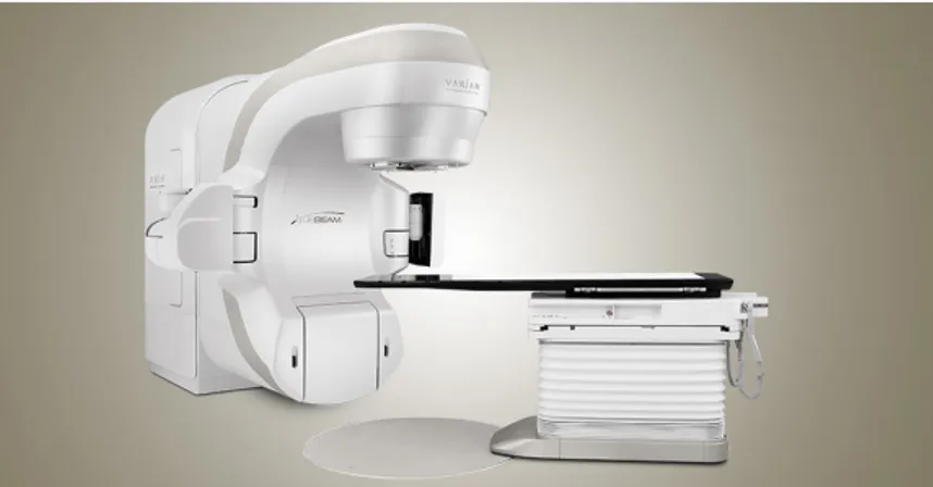 Figure 2.4.1: Varian TRUEBEAM linac machine for external radiation therapy. 4 To prepare for RT treatment, several steps must be followed: