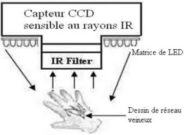Figure 8: Configuration de la méthode d'acquisition basée sur la réflexion. 