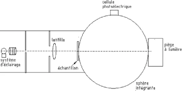 Figure 2.4  : Système d’éclairage et de détection du hazemètre Pronck  et al.(2006) 