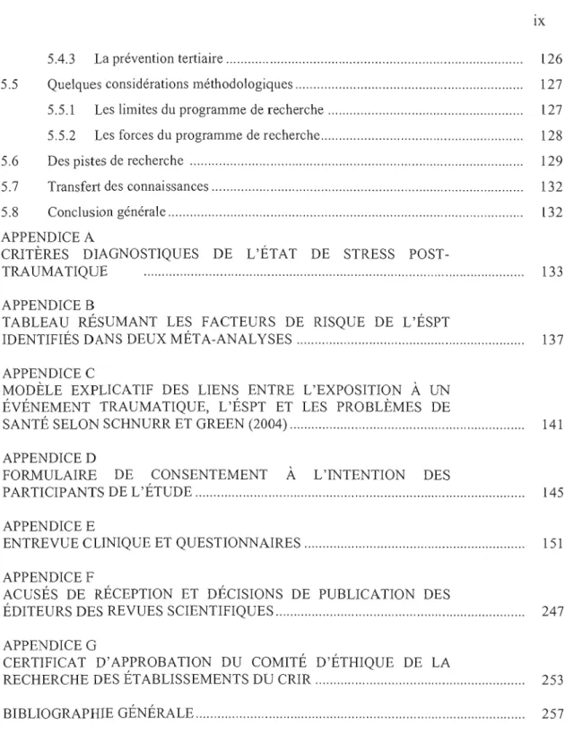 TABLEAU  RÉSUMANT  LES  FACTEURS  DE  IDENTIFIÉS  DANS  DEUX MÉTA-ANALYSES 
