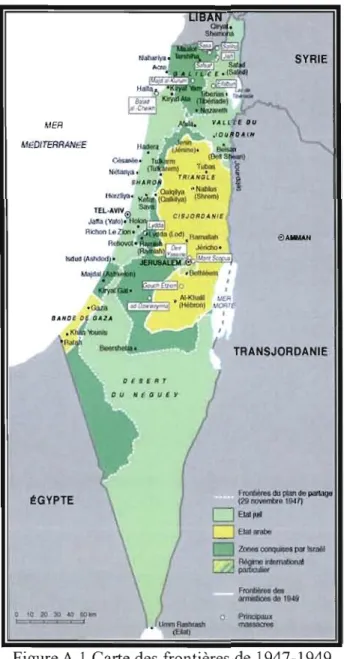 Figure A.l  Carte des  frontières  de  1947-1949 