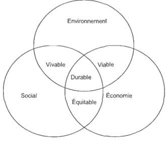 Figure 1.1  Conceptualisation du développement durable 