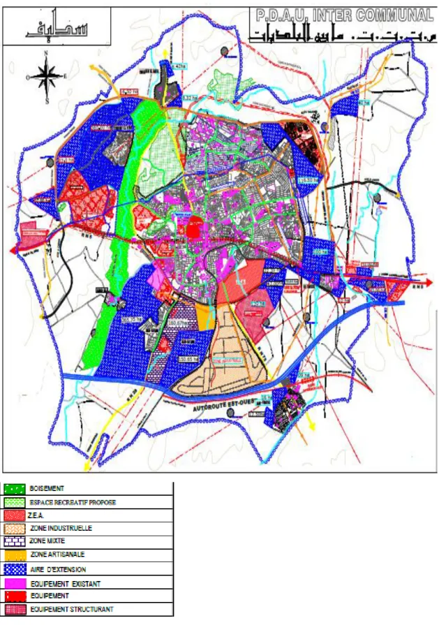 Fig.  n°18 :  Plan  di rect eur  d’am énagem ent  et  d’ urbanism e  intercomm unale. 