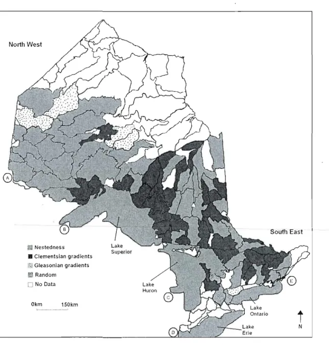 Figure  2.1  EMS  results  on  Ontario  tertiary  watersheds.  Map  modified  from  Ministry  of  Environment  (2004)