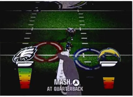 Figure 3-4  Mini-jeu dans la  version  Wii de  Madden  NFL  /0  (EA  Sports, 2009) 