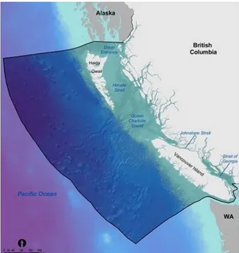 Figure 4.3  Site d’étude de la British Columbia Marine Conservation Analysis  Source : Living Ocean Society (2007)