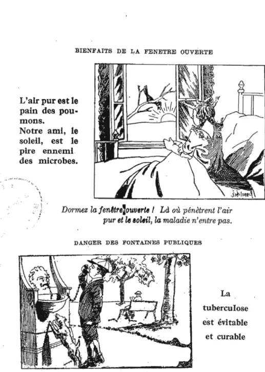 Figure  4.2  b  Campagne  illustrée  de  l'Institut  Bruchési  visant  ('enfant  (Tiré  du  Rapport  annuel  1919-1920, p.17,  Il,21.) 