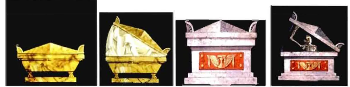 Fig.  2.5.12.  à Fig.2.5.15.  Dessins sur plaquelles  de  verre  de  la  Fantasmagorie optique