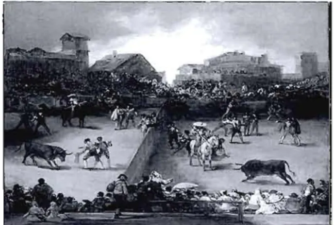 Fig.  2.2 Corrida  dans  une arène divisée (tableau) 