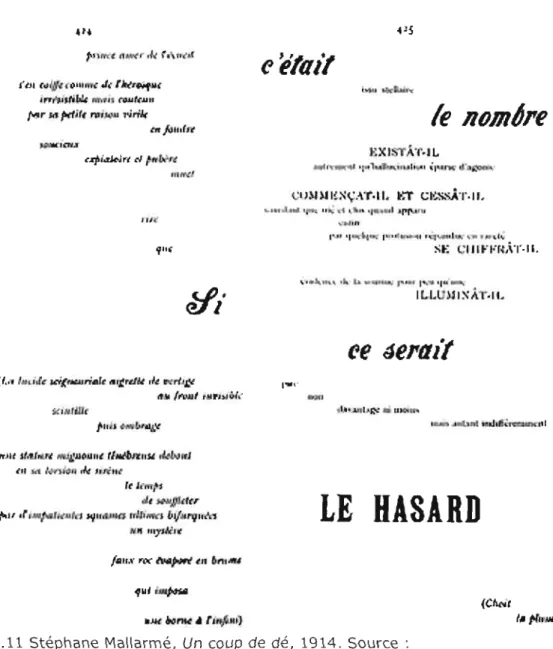 Fig,  1.11  Stéphane  Mallarmé,  Un  coup  de  dé,  1914,  Source  : 
