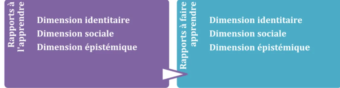 Figure 3 : modélisation des rapports aux savoirs de futurs enseignants de mathématiques du secondaire 