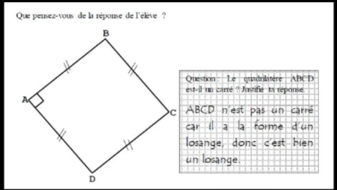 Figure 13 : Un exemple de question de réflexion durant la séquence de formation 