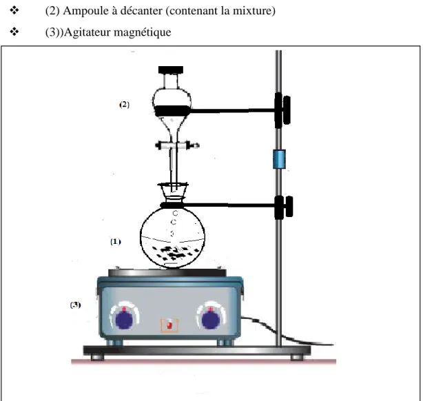 Figure II.1 : Schéma du montage de la synthèse de polypyrrole  