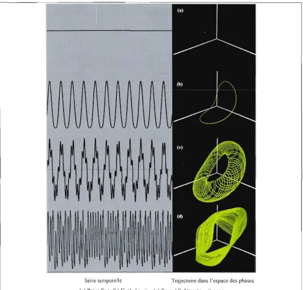 Figure 3.1  Exemples de représentation  de  la  dynamique dans  l'espace des phases 