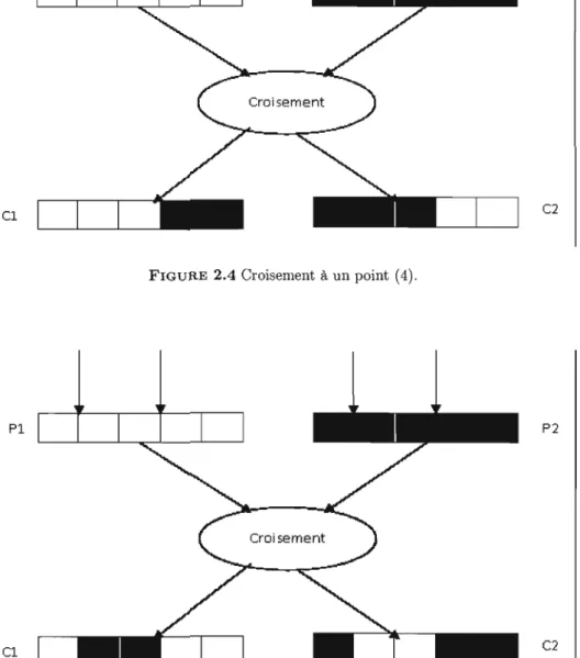 FIGURE  2.4 Croisement à  un point  (4). 