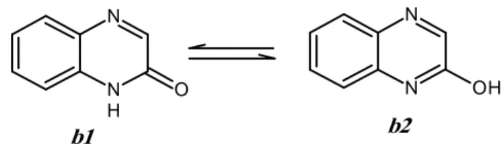 Fig. II.8 : Equation chimique montrant l’équilibre tautomère dans la quinoxalin-2-ol. 