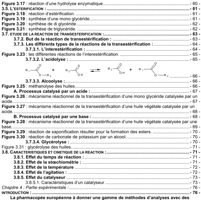 Figure 3.17 : réaction d’une hydrolyse enzymatique. ...................................................................... - 60 - 3.17 : réaction d’une hydrolyse enzymatique. ...................................................................... - 60 -3.5