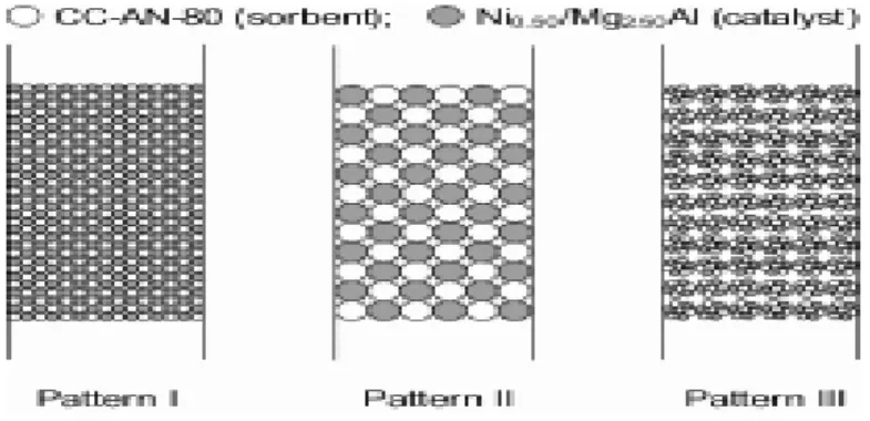 Figure I.8 Distribution des particules du catalyseur et l’adsorbant [79] 