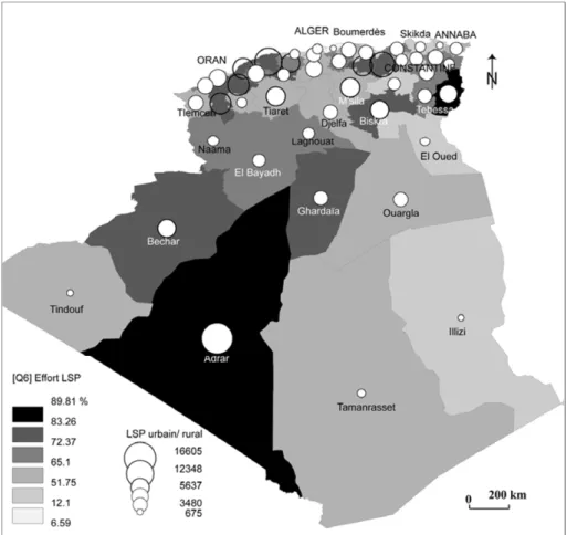 Figure n°7 : Le logement social participatif en Algérie. Son importance et part réservée  dans le programme total des logements